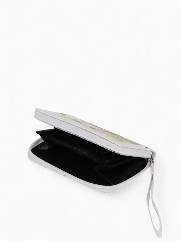 Кошелёк на молнии &laquo;Пандочки&raquo;, 12&times;1.5&times;9 см, с принтом, белый