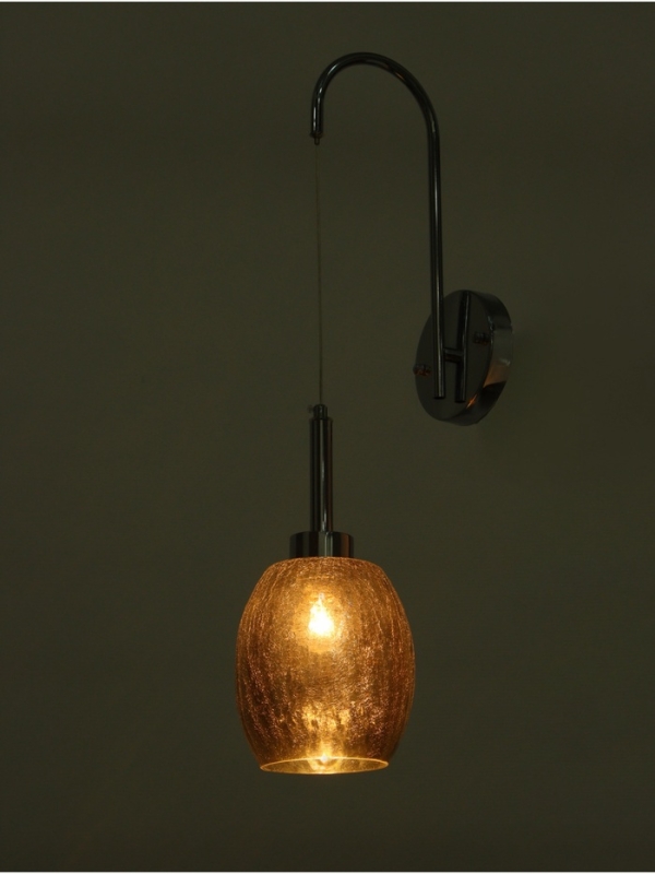 Бра «Кейти» 1х40Вт Е27 серебро 23х14х47+80см