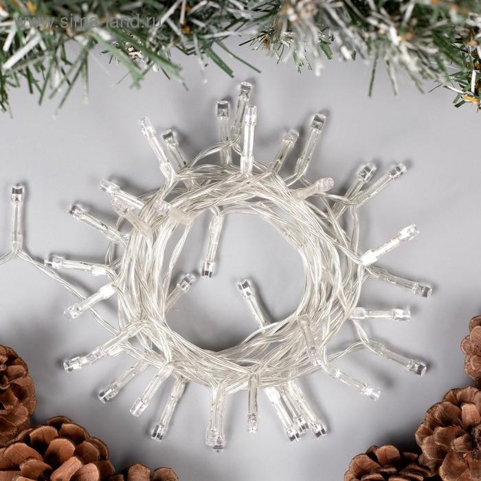 Гирлянда «Нить» 2 м, IP20, прозрачная нить, 20 LED, 2 режима, батарейки AAх3 (нет в комплекте), свечение синее Гирлянда «Нить» 2 м, IP20, прозрачная нить, 20 LED, 2 режима, батарейки AAх3 (нет в комплекте), свечение синее