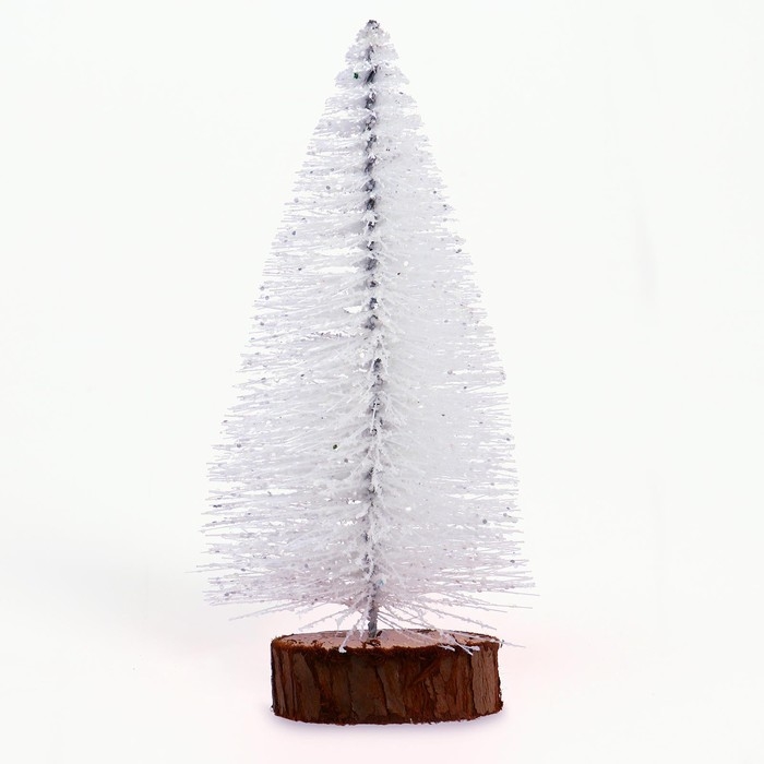 Новогодний декор «Ёлка в белом цвете с блёстками», 8 × 8 × 15 см Новогодний декор «Ёлка в белом цвете с блёстками», 8 × 8 × 15 см