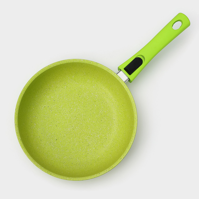 Сковорода Trendy style, d=24 см, съёмная ручка, антипригарное покрытие, цвет зелёный Сковорода Trendy style, d=24 см, съёмная ручка, антипригарное покрытие, цвет зелёный