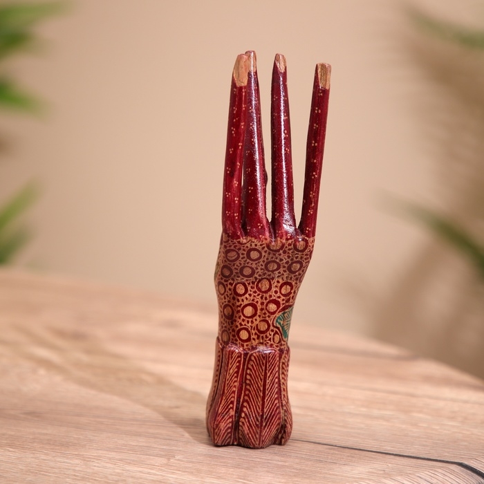 Подставка для колец, батик, дерево 20 см Подставка для колец, батик, дерево 20 см