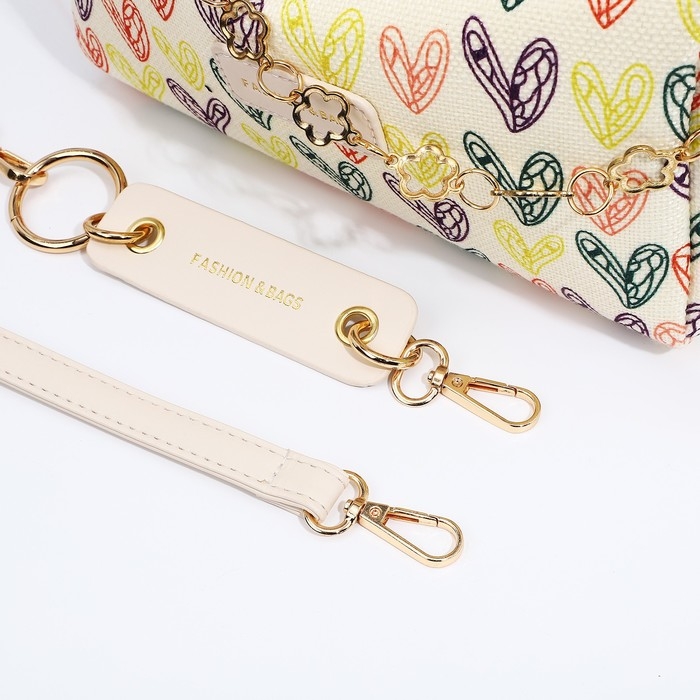 Сумка кросс-боди на молнии, цвет бежевый/разноцветный Сумка кросс-боди на молнии, цвет бежевый/разноцветный