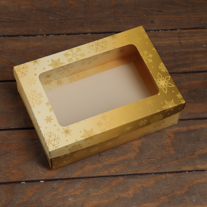 Новый год. Коробка подарочная новогодняя складная, крышка-дно, с окном Новый год. Коробка подарочная новогодняя складная, крышка-дно, с окном "Новогодняя сказка" 24 х 17 х 8 см