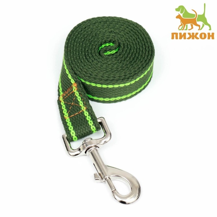 Поводок брезентовый, 1,6 м х 2,5 см, хаки/салатовый Поводок брезентовый, 1,6 м х 2,5 см, хаки/салатовый