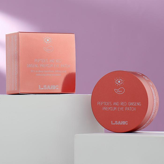 Гидрогелевые патчи для области вокруг глаз L'Sanic, с пептидами и экстрактом красного женьшеня, 60 шт. Гидрогелевые патчи для области вокруг глаз L'Sanic, с пептидами и экстрактом красного женьшеня, 60 шт.