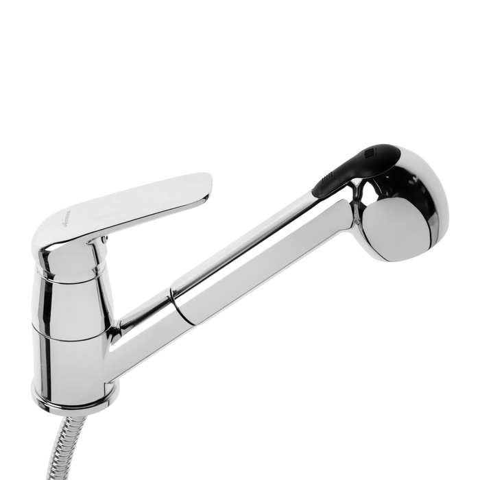 Смеситель для кухни Accoona A5416, с вытягивающейся лейкой, латунь, хром Смеситель для кухни Accoona A5416, с вытягивающейся лейкой, латунь, хром