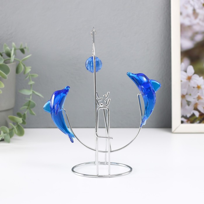 Маятник Маятник "Дельфины" друг напротив друга с шариком 9 х 15 х 19,5 см