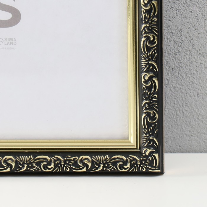 Фоторамка пластик Фоторамка пластик "Винтаж" 40х50 см, черный с золотом