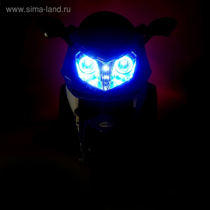 Электромобиль «Супербайк», USB, световые эффекты, цвет синий Электромобиль «Супербайк», USB, световые эффекты, цвет синий
