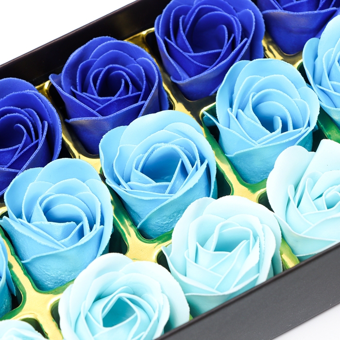 Мыльные розочки, цветные оттенки, набор 18 шт. Мыльные розочки, цветные оттенки, набор 18 шт.