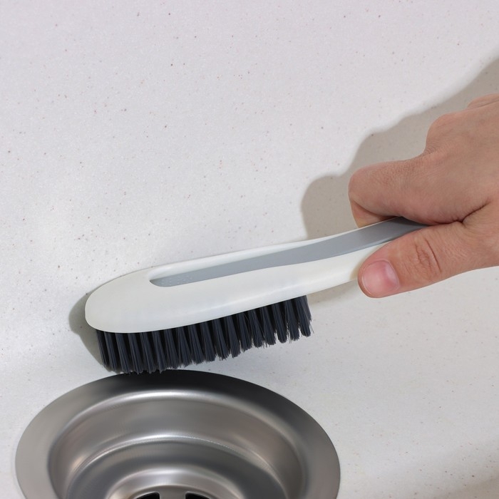 Щетка с ручкой Доляна, с дополнительной щёткой для узких мест, 19,6×5×3 см, щетина 1,6 см Щетка с ручкой Доляна, с дополнительной щёткой для узких мест, 19,6×5×3 см, щетина 1,6 см