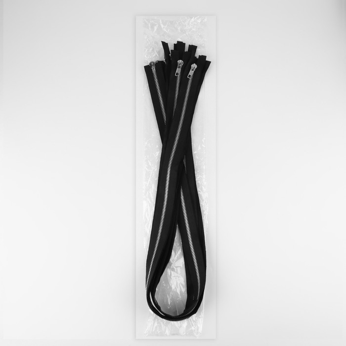 Молния металлическая, №5, 2 замка, разъёмная, замки автомат, 120 см, цвет чёрный/никель, цена за 1 штуку Молния металлическая, №5, 2 замка, разъёмная, замки автомат, 120 см, цвет чёрный/никель, цена за 1 штуку