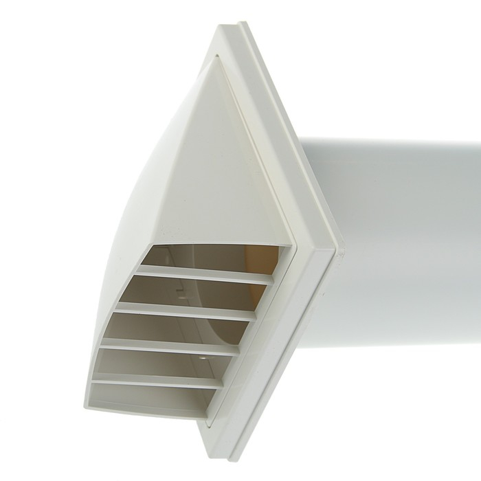 Клапан приточный ERA 10КП-02, d=100 мм, длина 500 мм, внешняя решетка из ABS-пластика Клапан приточный ERA 10КП-02, d=100 мм, длина 500 мм, внешняя решетка из ABS-пластика