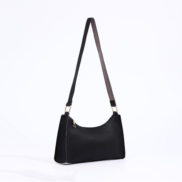 Сумка женская багет на молнии, цвет чёрный Сумка женская багет на молнии, цвет чёрный