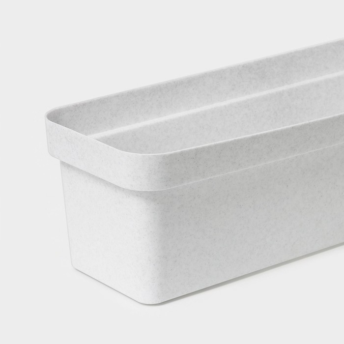 Ящик балконный для цветов «Эко», 12 л, 60 см, цвет светлый гранит Ящик балконный для цветов «Эко», 12 л, 60 см, цвет светлый гранит