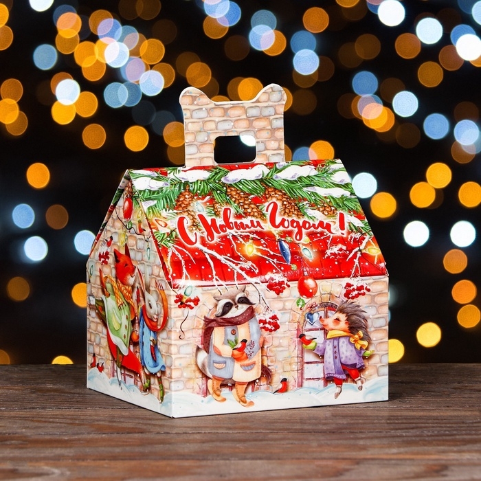 Подарочная коробка Подарочная коробка "Лесной домик большой", 16 х 14 х 15,5 см набор 5 шт