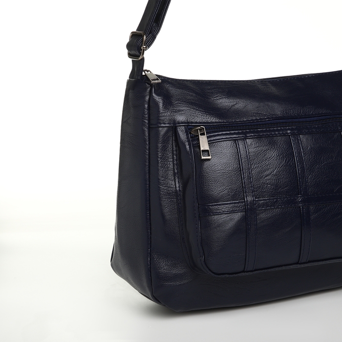 Сумка женская на молнии, цвет синий Сумка женская на молнии, цвет синий