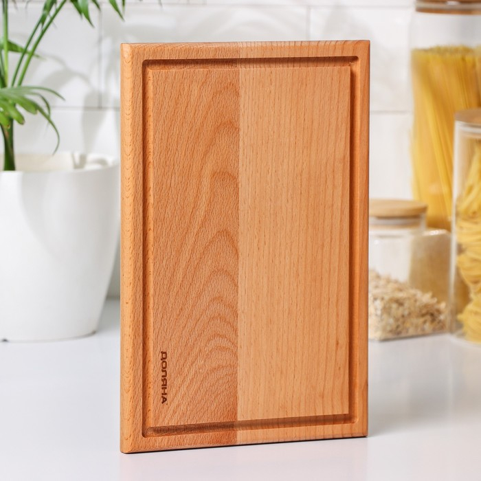 Доска разделочная Доляна «БУковский», 30×20×2 см, для стейка, бук