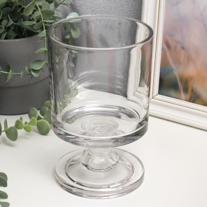 Подсвечник стекло на 1 свечу Подсвечник стекло на 1 свечу "Бокал на короткой ножке" прозрачный