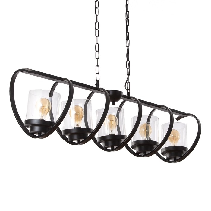 Светильник Светильник "Шате" 5хЕ27 40Вт черный 11х30-110 см