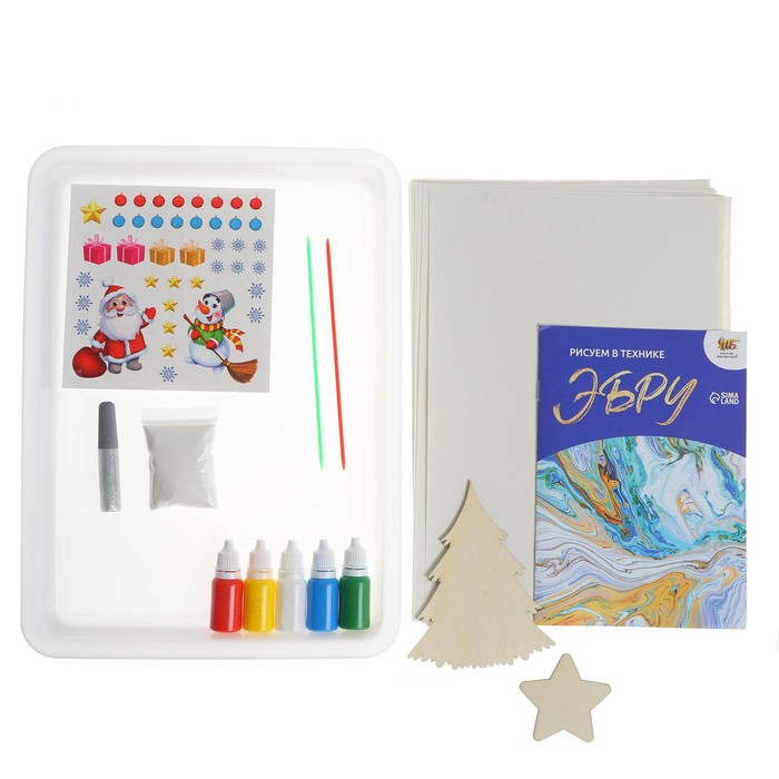 Набор для рисования на воде в технике эбру «Новый год» Набор для рисования на воде в технике эбру «Новый год»
