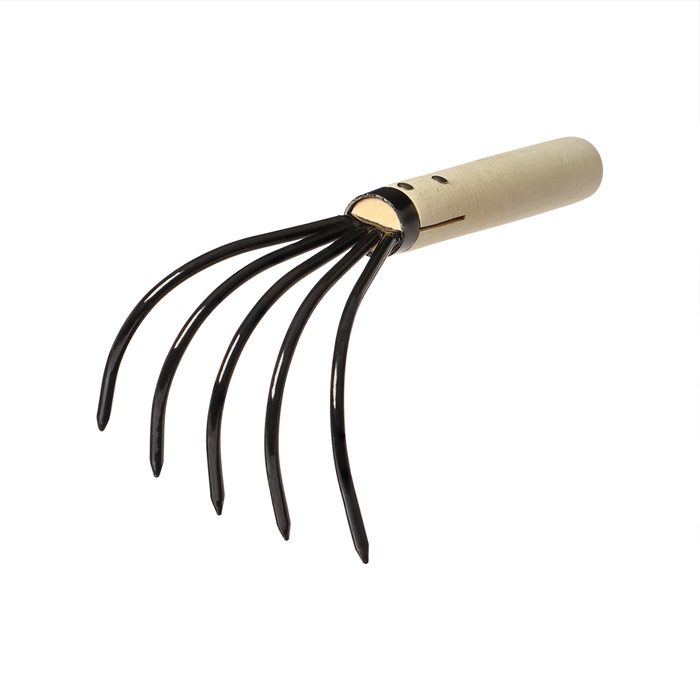 Рыхлитель, длина 23 см, 5 зубцов, деревянная ручка, Greengo Рыхлитель, длина 23 см, 5 зубцов, деревянная ручка, Greengo