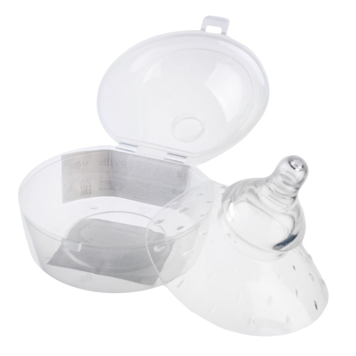 Накладка на грудь для кормления, силиконовая, в контейнере, 1 шт., M&B Накладка на грудь для кормления, силиконовая, в контейнере, 1 шт., M&B