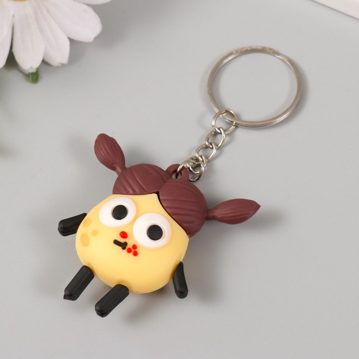 Брелок резина  Брелок резина "Картошка с хвостиками" МИКС 5х5,5х2 см