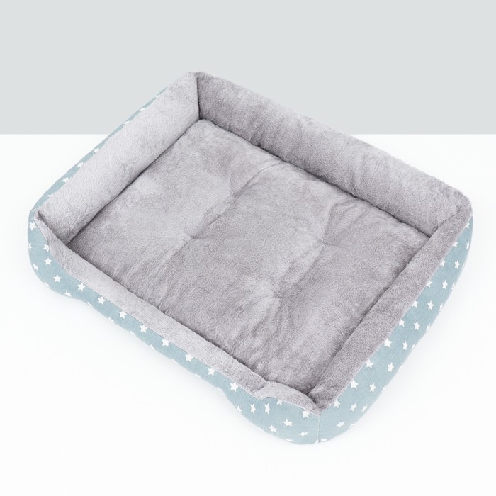Лежанка для животных  Лежанка для животных "Звезды", 77 х 55 х 15 см, серая