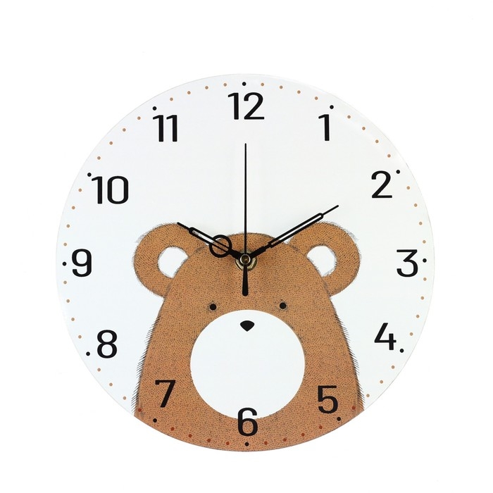 Часы настенные интерьерные Часы настенные интерьерные "Медведь", d-23 см