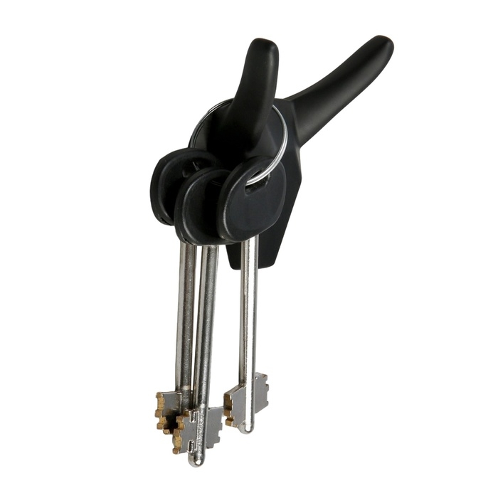 Крючок мебельный CAPPIO HORN, двухрожковый, черный Крючок мебельный CAPPIO HORN, двухрожковый, черный