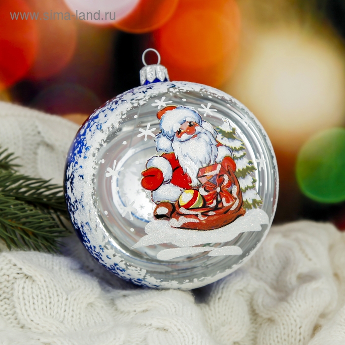 Новогодний шар Новогодний шар "Морозко" 9,5 см микс