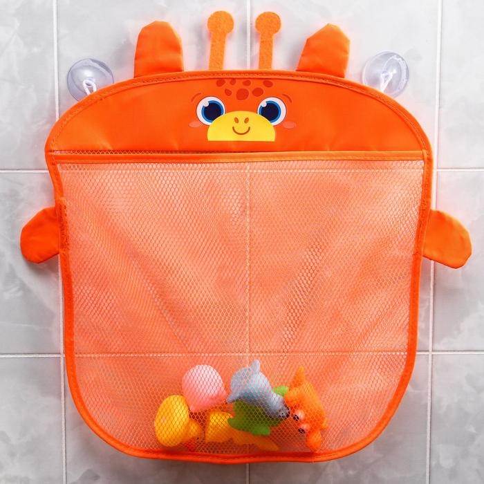 Сетка для хранения игрушек на присосках «Жирафик» Сетка для хранения игрушек на присосках «Жирафик»