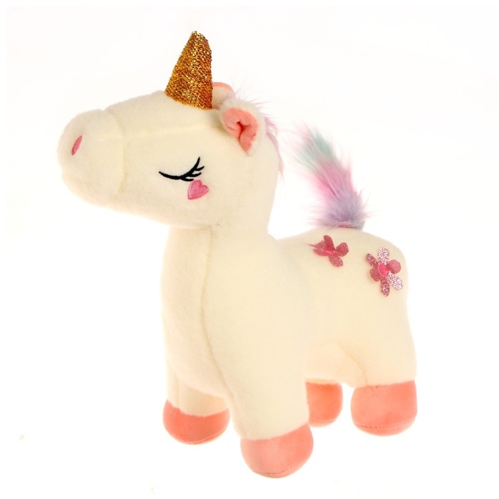Мягкая игрушка «Единорог с цветами», цвета МИКС