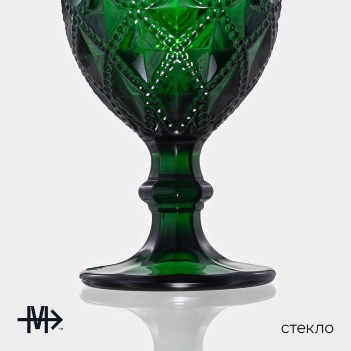 Набор бокалов из стекла Magistro «Варьете», 320 мл, 6 шт, цвет зелёный Набор бокалов из стекла Magistro «Варьете», 320 мл, 6 шт, цвет зелёный