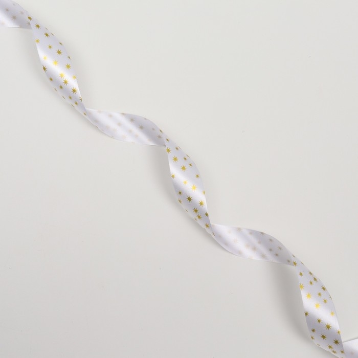 Новый год. Лента для декора и подарков Новый год. Лента для декора и подарков "Звезды", 2 см x 50 м