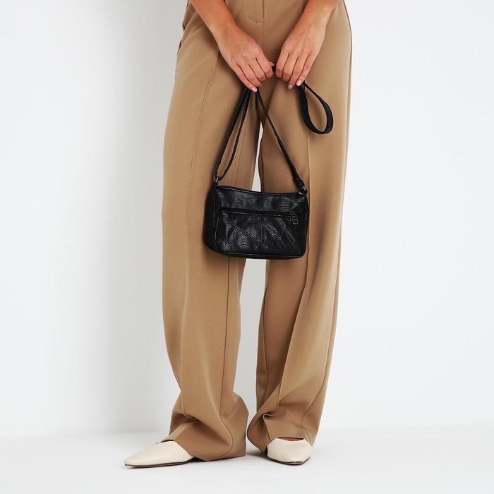 Сумка кросс-боди на молнии, цвет чёрный Сумка кросс-боди на молнии, цвет чёрный