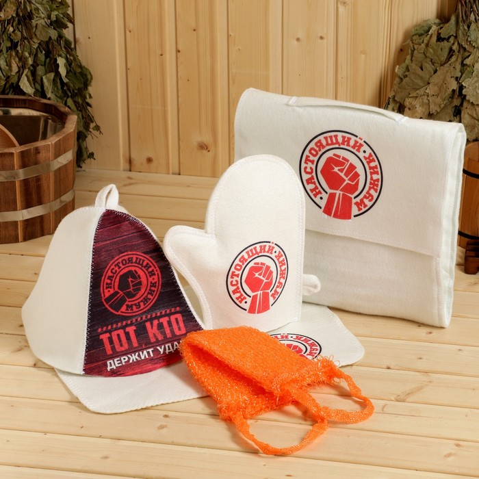 Набор банный  Набор банный "Настоящий мужик" портфель 5 предметов