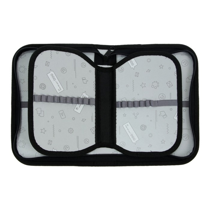 Пенал 3 секции, вкладка внутри, 140 х 210 х 40 мм, тканевый, Calligrata TOP Block Пенал 3 секции, вкладка внутри, 140 х 210 х 40 мм, тканевый, Calligrata TOP Block "Маска"