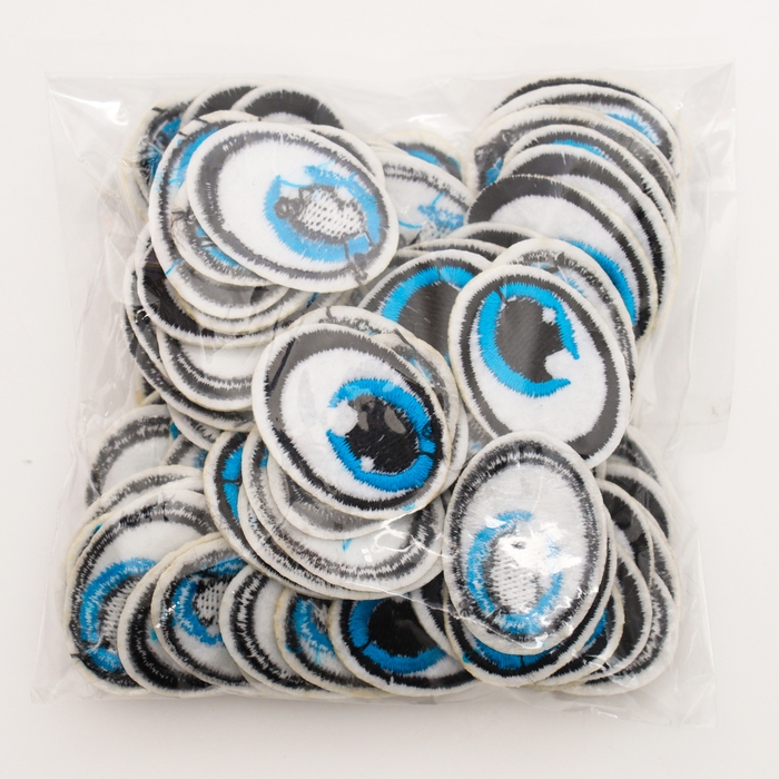 Набор термонаклеек «Глаза»: правый и левый, 2,7 × 2 см, овальный, цвет голубой, 100 шт. Набор термонаклеек «Глаза»: правый и левый, 2,7 × 2 см, овальный, цвет голубой, 100 шт.