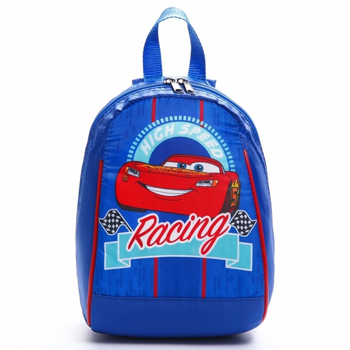 Рюкзак детский, отдел на молнии, 20 х 13 х 26 см "Молния", Тачки