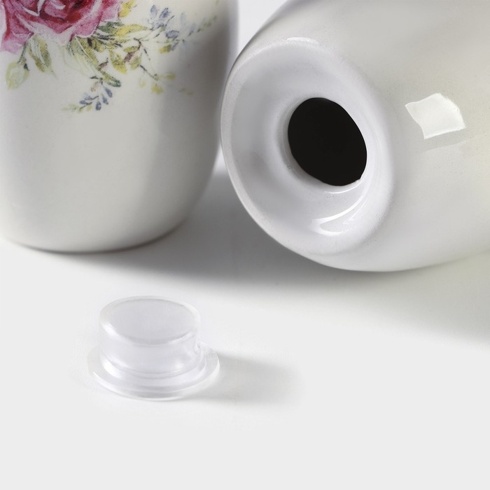 Набор для специй Доляна «Розы», 2 предмета: солонка, перечница, 130 мл Набор для специй Доляна «Розы», 2 предмета: солонка, перечница, 130 мл