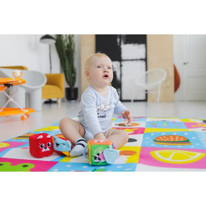 Игровой коврик для детей на фольгированной основе «Малыши зверята», размер 180х150x0,5 см, Крошка Я Игровой коврик для детей на фольгированной основе «Малыши зверята», размер 180х150x0,5 см, Крошка Я