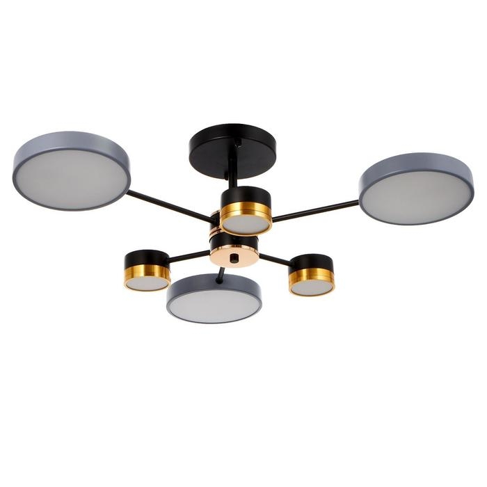 Люстра 86507/6 LED 63Вт 3000-6000К черный-золото 72х72х23 см BayerLux