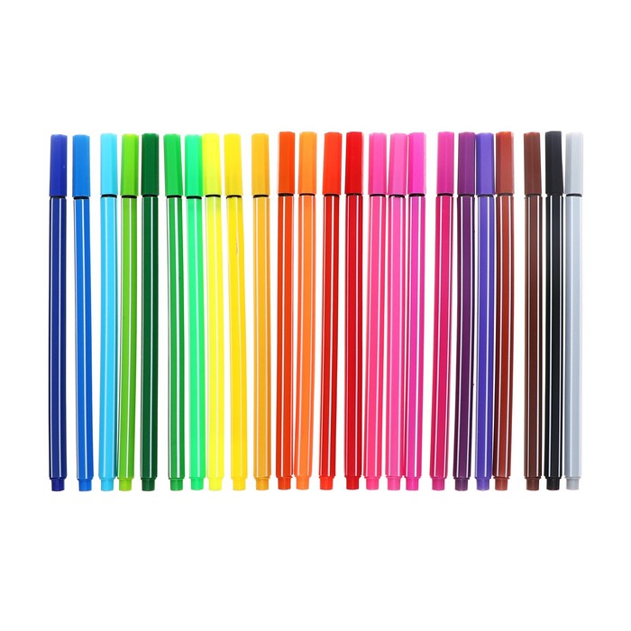 Набор капилярных ручек (маркеров), 0.4 мм, 24 цвета, тонкая линия Набор капилярных ручек (маркеров), 0.4 мм, 24 цвета, тонкая линия