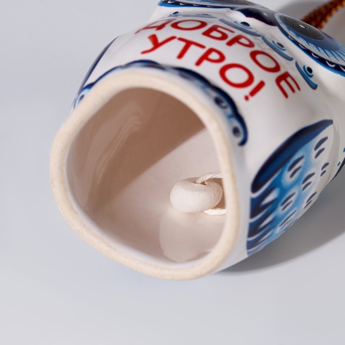 Сувенирный колокольчик Сувенирный колокольчик "Сова. Доброе утро", гжель, 5см