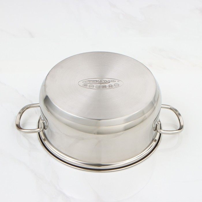 Кастрюля «Лира» 3.2 л, d=20 см, капсульное дно, индукция Кастрюля «Лира» 3.2 л, d=20 см, капсульное дно, индукция