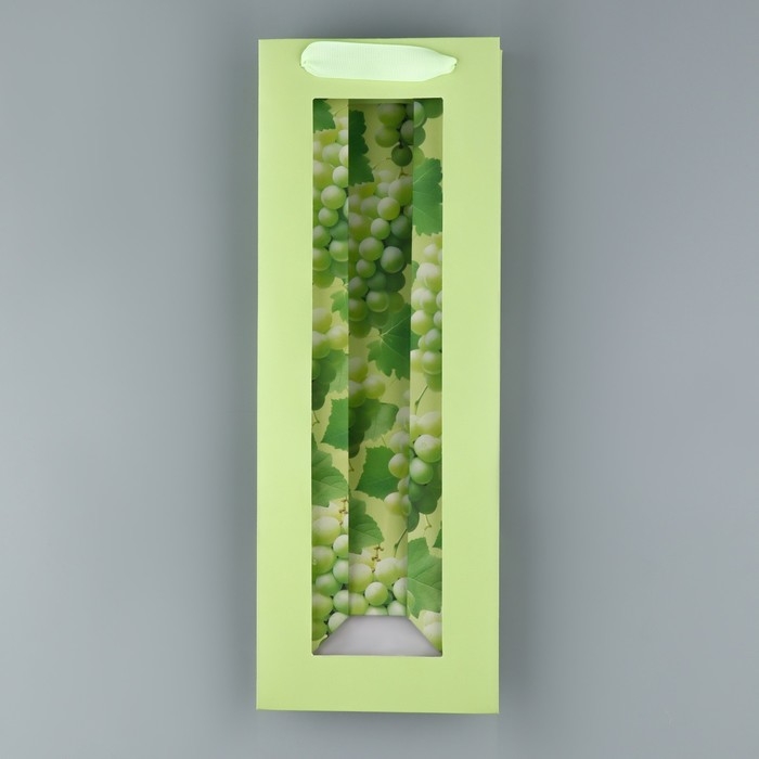 Пакет подарочный под бутылку, упаковка, «Виноград», 36 х 13 х10 см Пакет подарочный под бутылку, упаковка, «Виноград», 36 х 13 х10 см