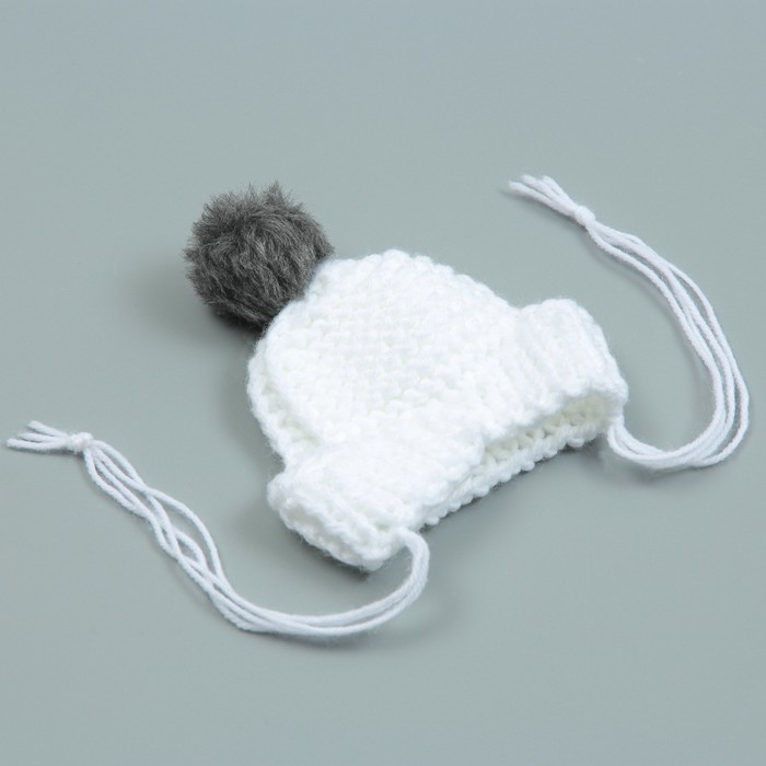 Шапка вязаная для собак, с помпоном, XS-S (объем головы 22 см, высота 7,5 см), микс Шапка вязаная для собак, с помпоном, XS-S (объем головы 22 см, высота 7,5 см), микс